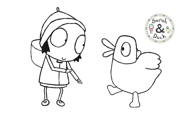 Sarah & Duck | Sarah duck, Coloring books, Duck birthday