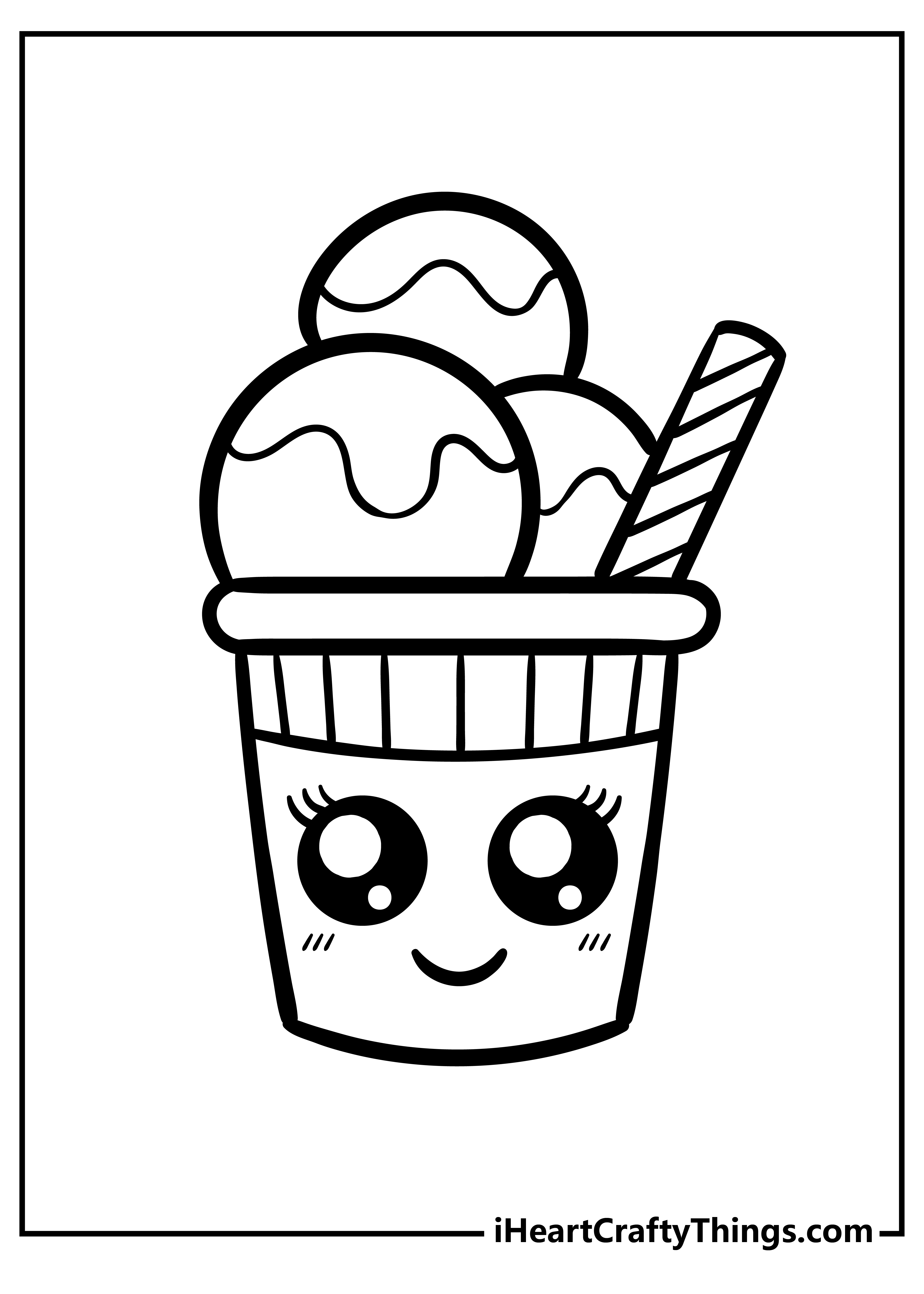 Printable Cute Food Coloring Page Updated 2023 Coloring Nation