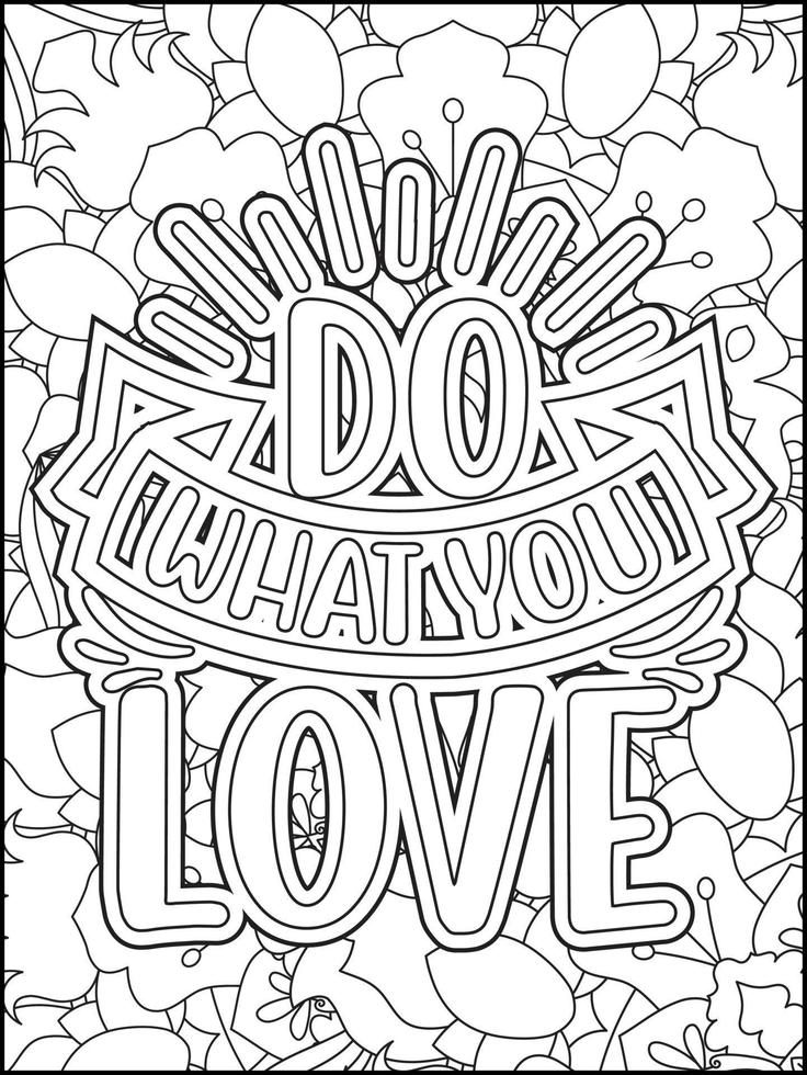 Motivational quotes coloring page. Inspirational quotes coloring page.  Affirmative quotes coloring page. Positive quotes coloring page. Good  vibes. Coloring book for adults. 6713411 Vector Art at Vecteezy