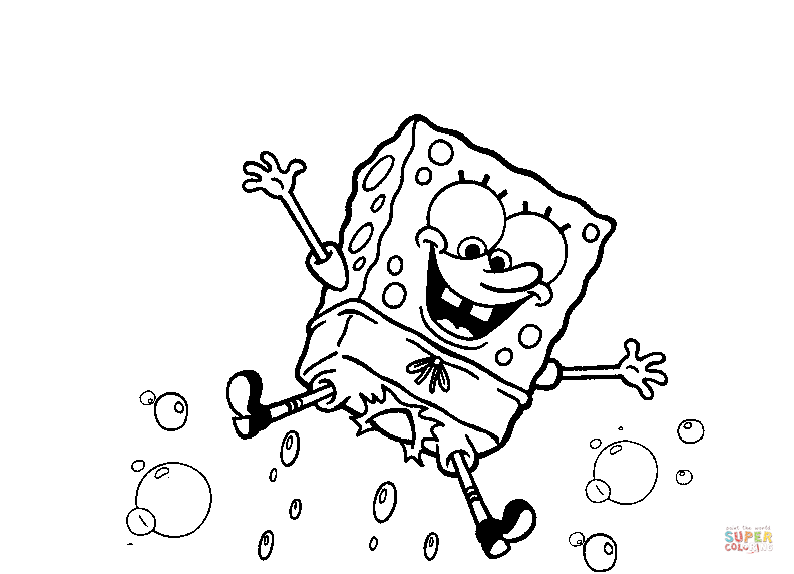 SpongeBob Squarepants coloring page | Free Printable Coloring Pages