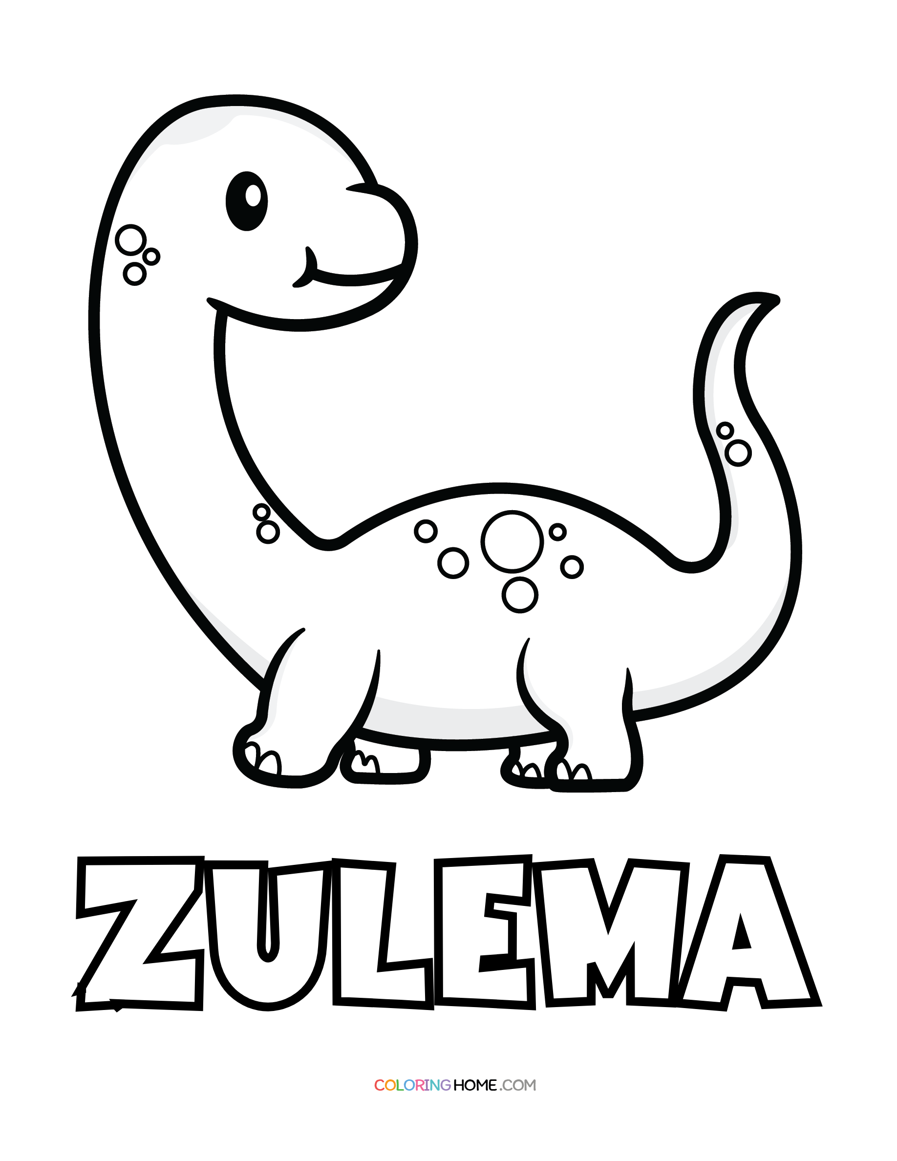 Zulema dinosaur coloring page