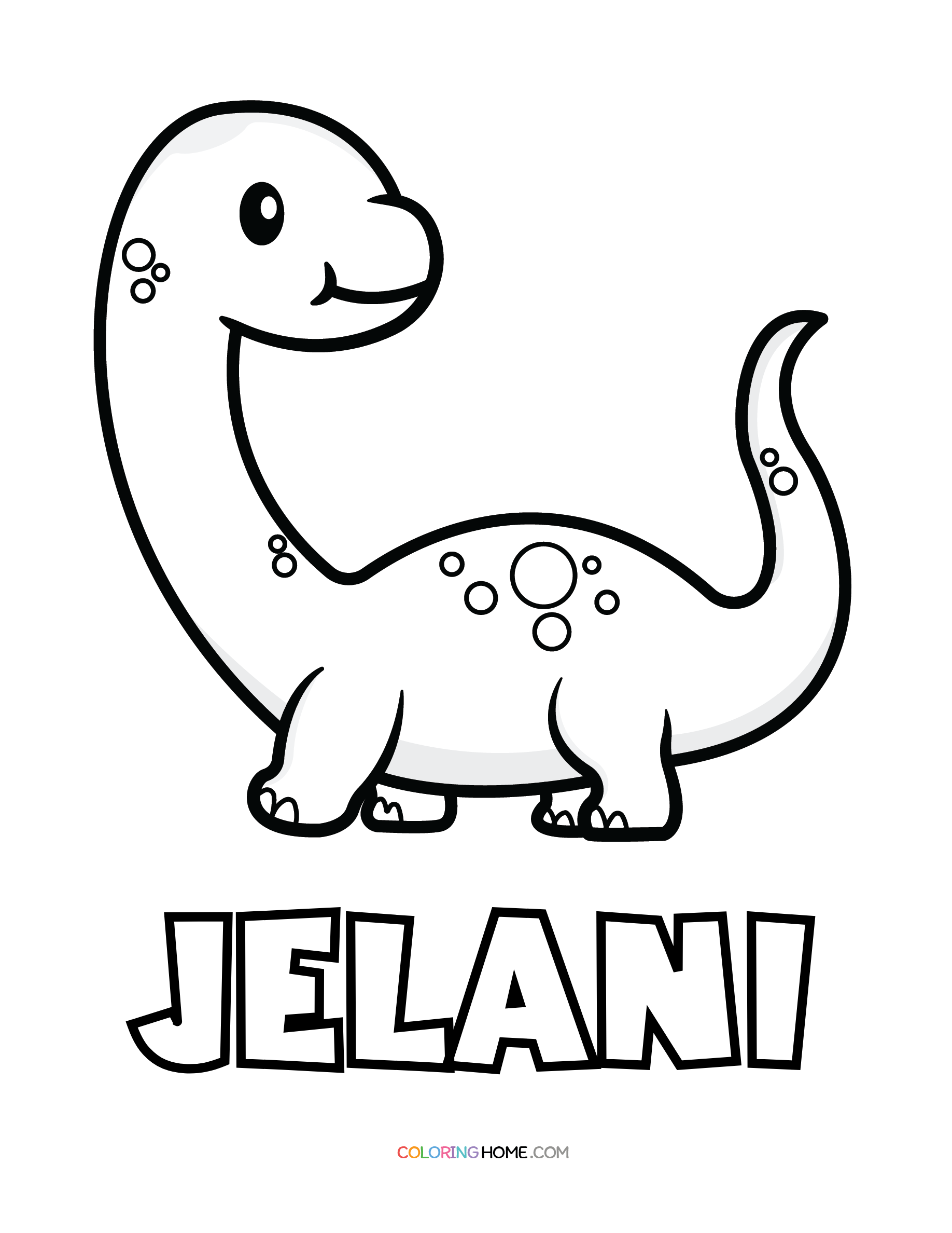 Jelani dinosaur coloring page