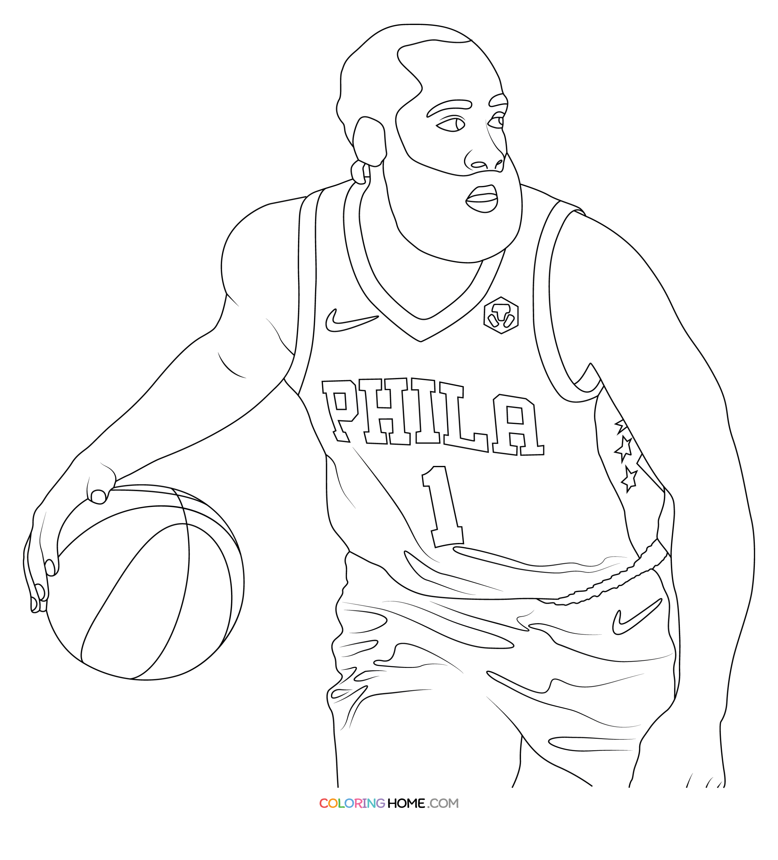 James Harden Coloring Pages - Coloring Nation