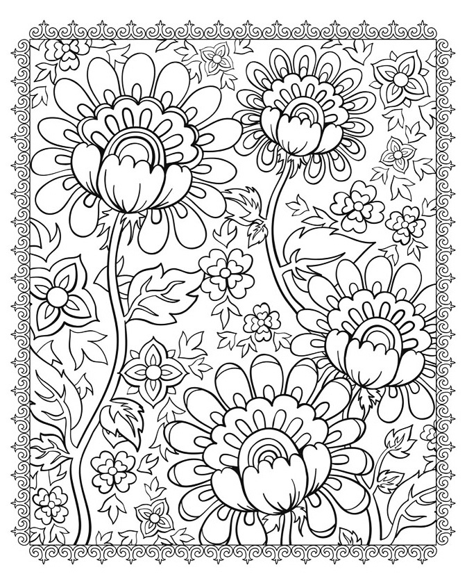 Superb flowers - Flowers Coloring pages for kids to print & color