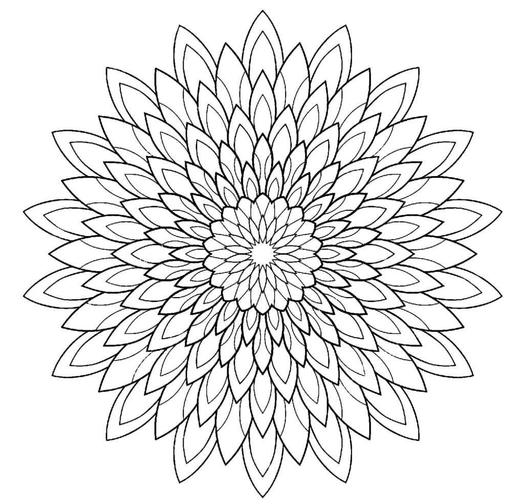 Flowers Mandala Coloring Pages - Coloring Pages for Adults