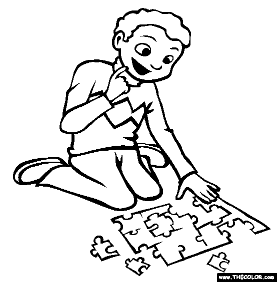 Jigsaw Puzzle Coloring Page | Free Jigsaw Puzzle Online Coloring