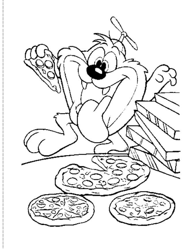 Pizza Coloring Pages for childrens printable for free