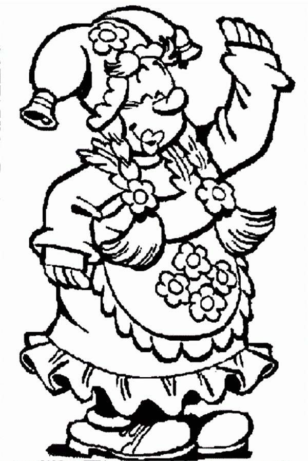 Kwebbel Dressing Up for Party in Plop the Gnome Coloring Pages ...