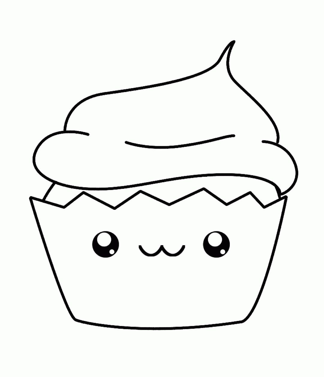 Kawaii Cupcake Coloring Pages – Coloring Pics