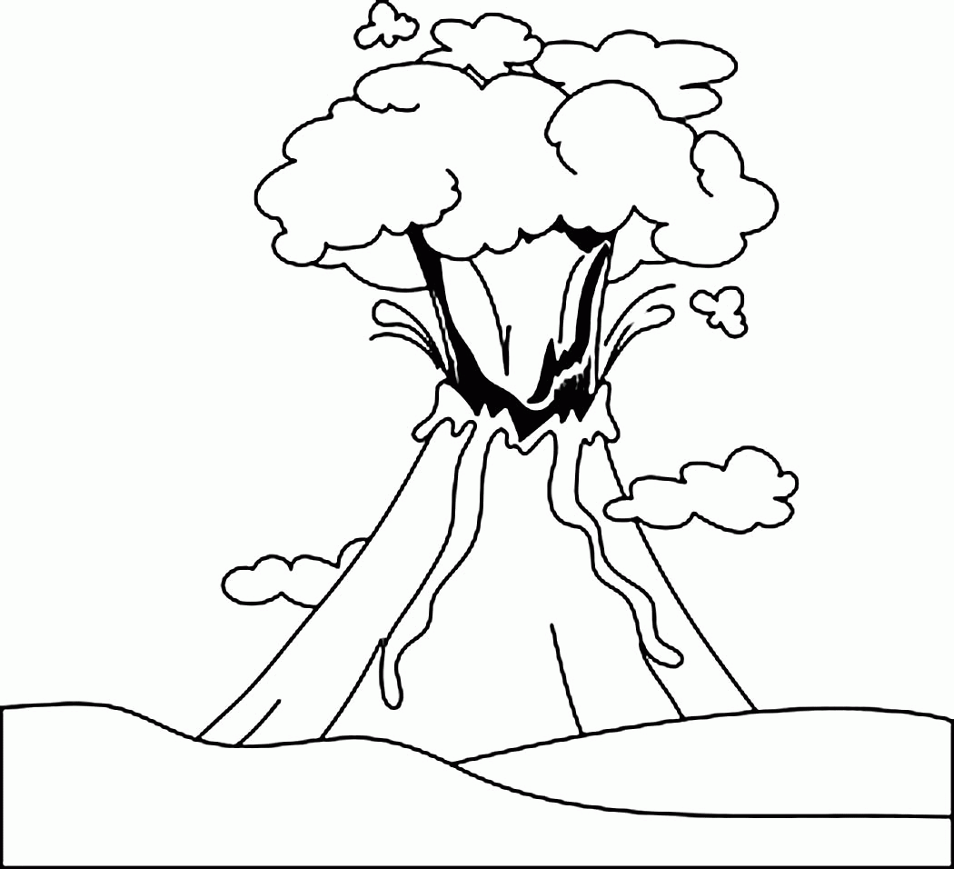 Related Volcano Coloring Pages item-12909, Volcano Coloring Pages ...