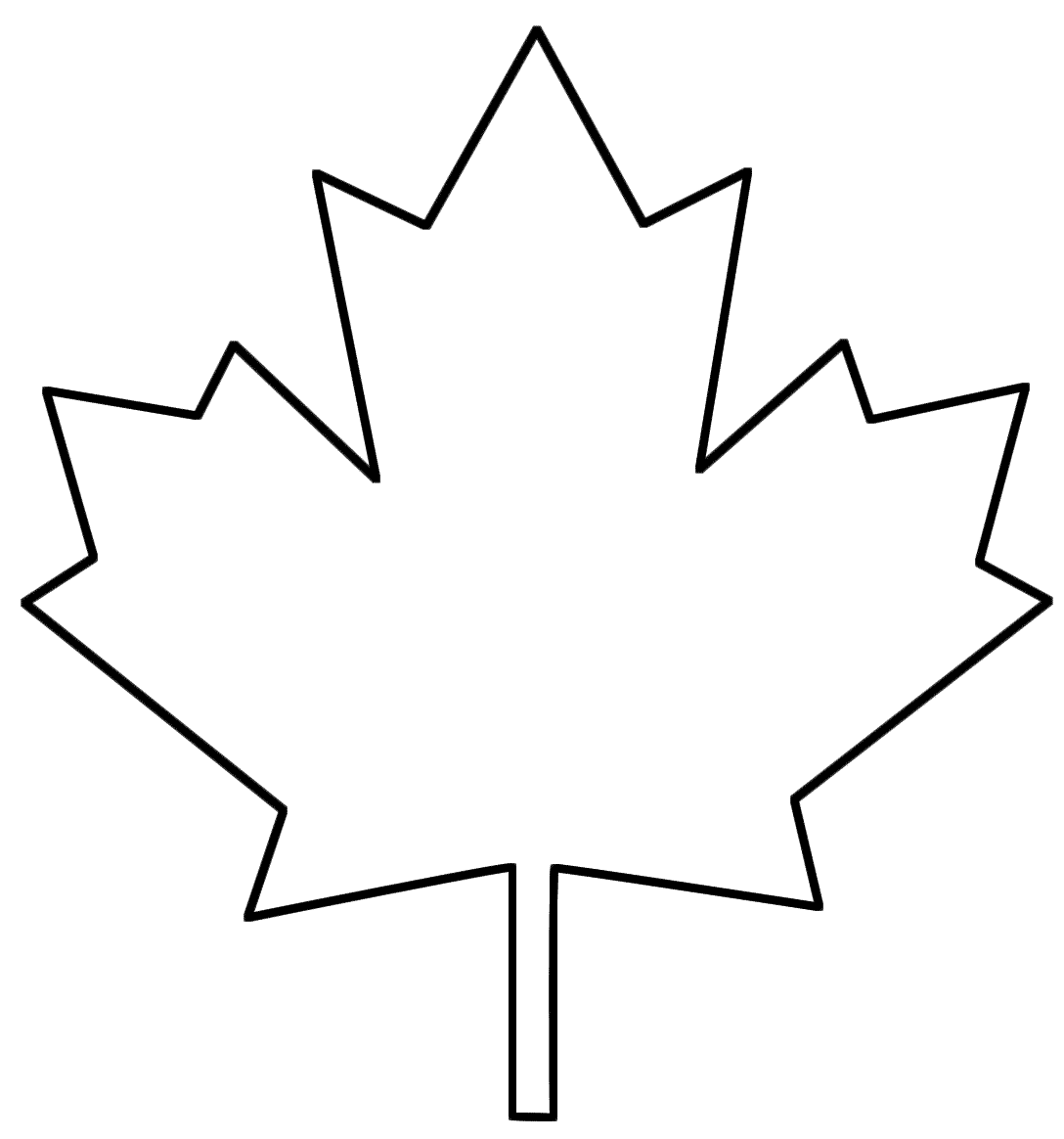 Maple Leaf - Coloring Page (Plants)