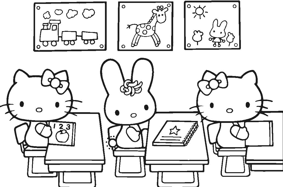 Hello Kitty back to school Coloring Pages - One Punch Man