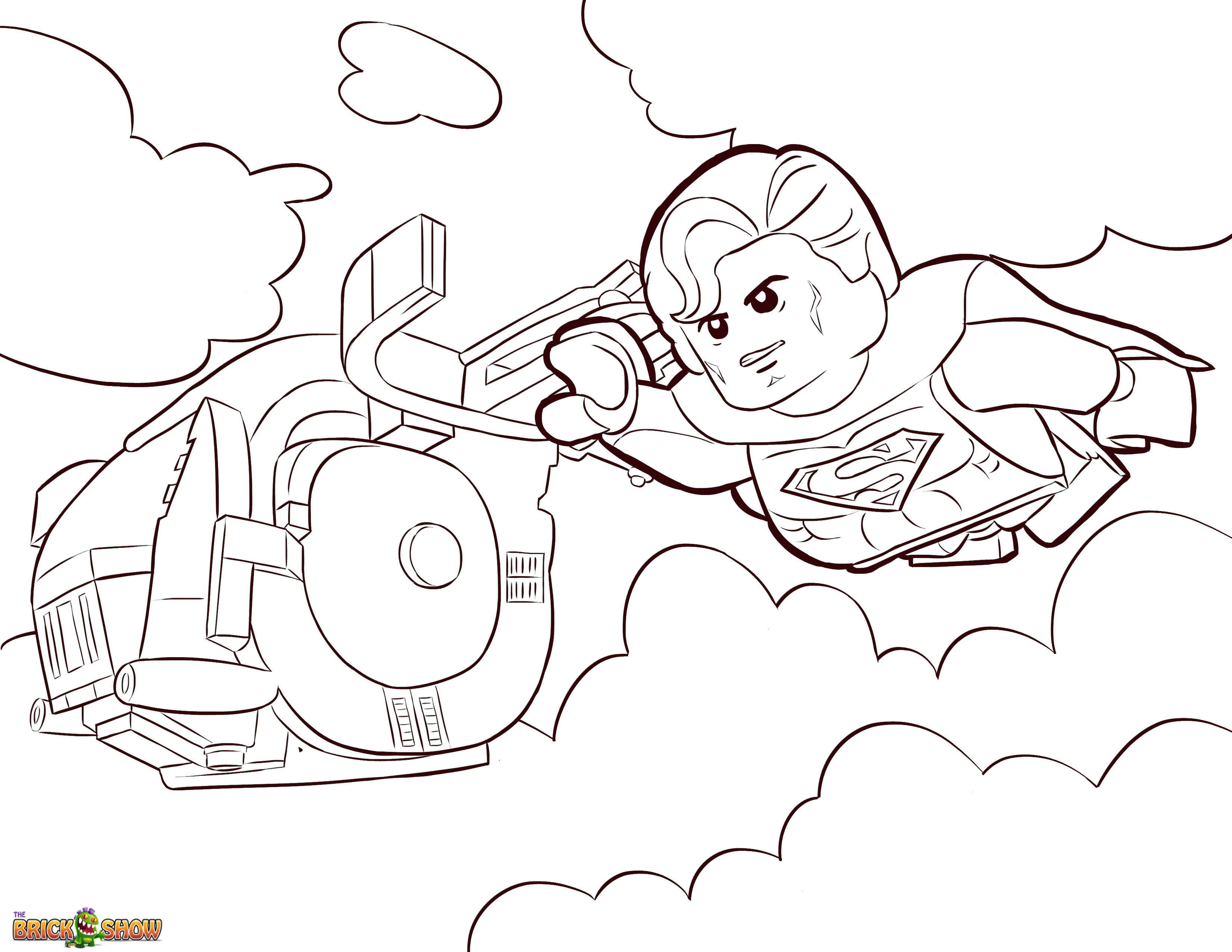 Superman Coloring Page, Printable Sheet - The LEGO Movie