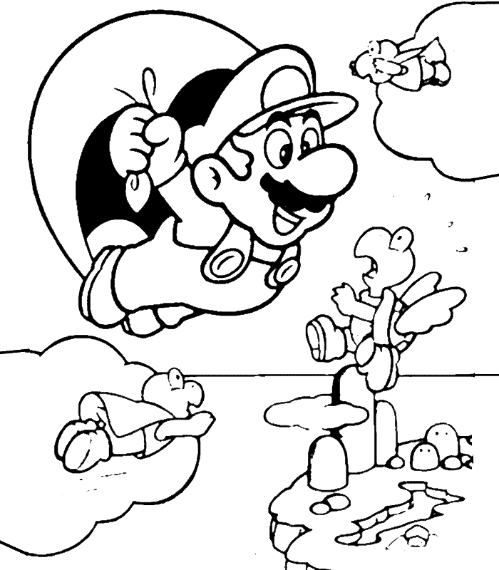 Super Mario - Coloring Pages for Kids and for Adults