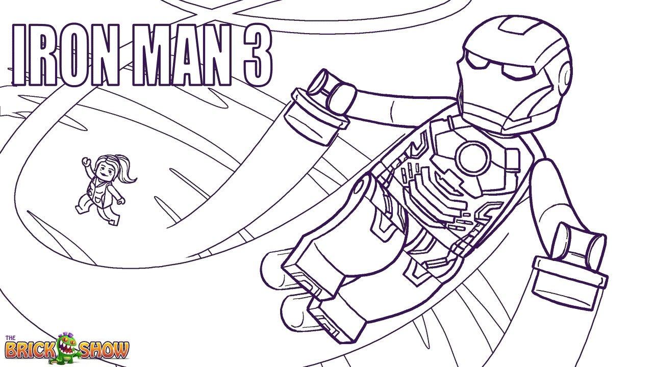 LEGO Iron Man 3 Coloring Page, Printable Sheet - LEGO Marvel Super ...