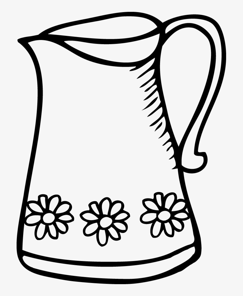 Svg Royalty Free Stock Jug Drawing Clip Art Milk Transprent - Coloring Pages  Of Jug Transparent PNG - 615x800 - Free Download on NicePNG
