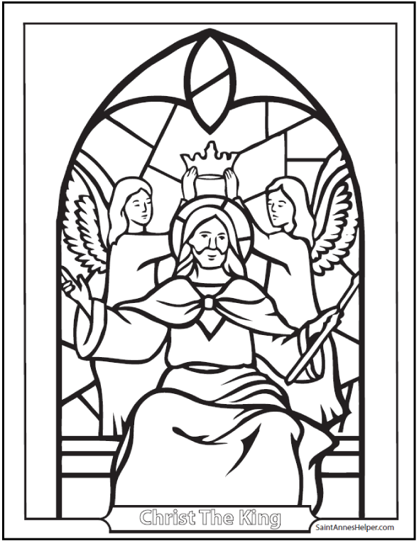 21+ Stained Glass Coloring Pages ❤+❤ Church Window Printables
