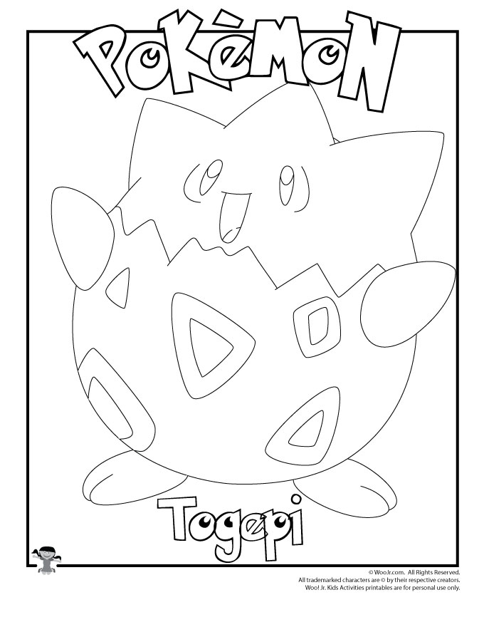 Togepi coloring page - Free Coloring Library