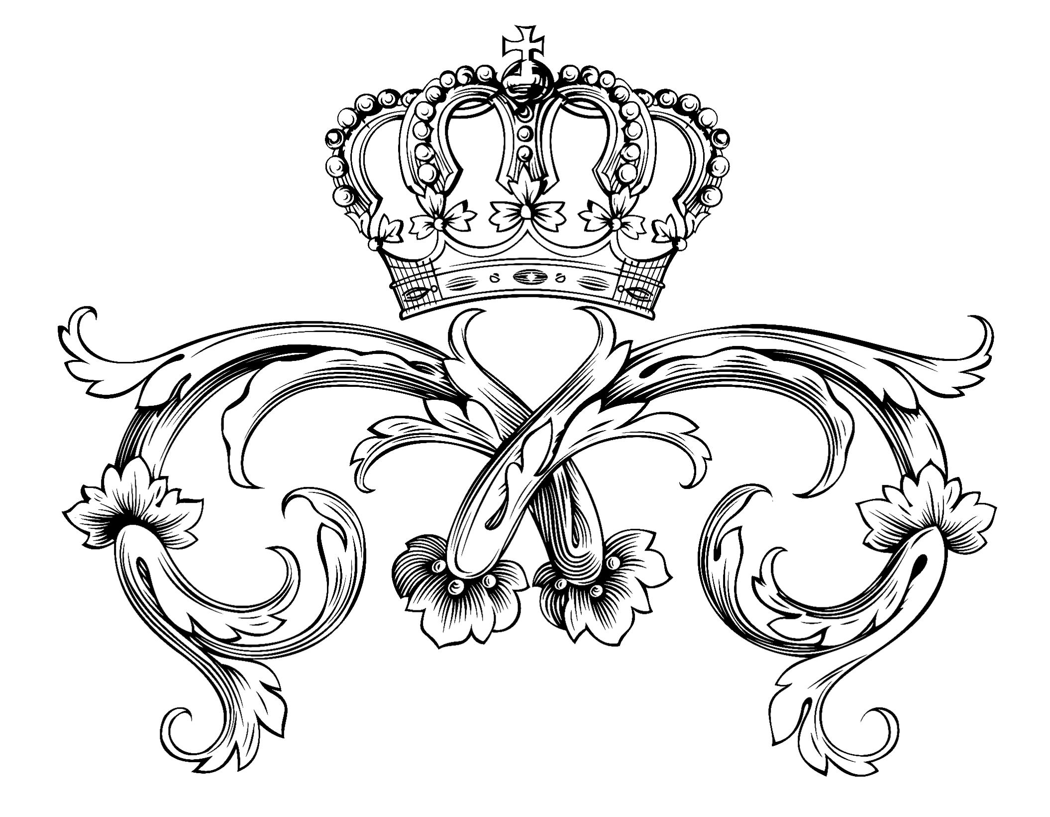 Symbol royal crown - Royal Adult Coloring Pages