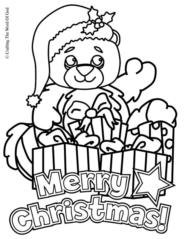 Christmas Coloring Pages Of Bear - Coloring Pages For All Ages