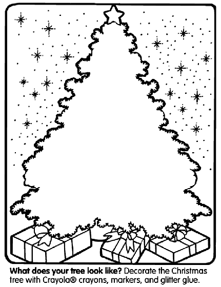 Christmas Tree Coloring Page For Kids ...