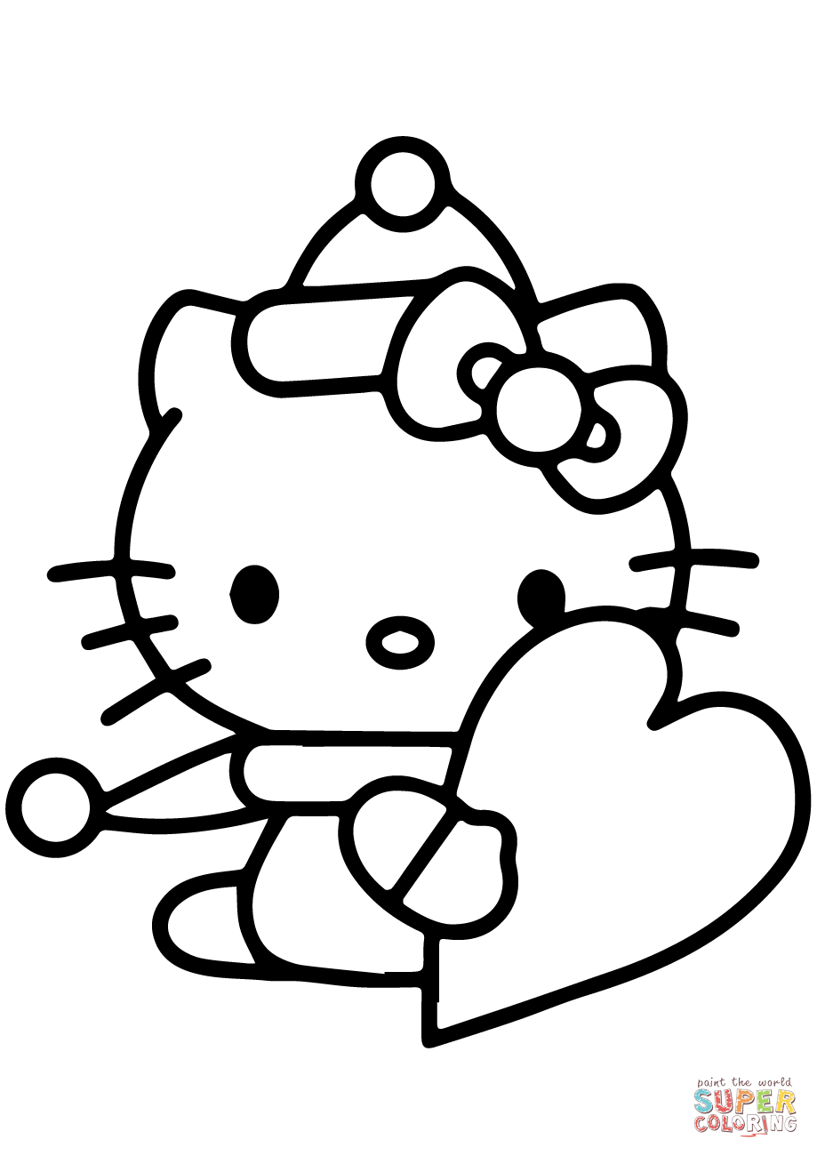 Hello Kitty with Valentine's Day Heart | Super Coloring | Hello kitty  coloring, Hello kitty colouring pages, Kitty coloring