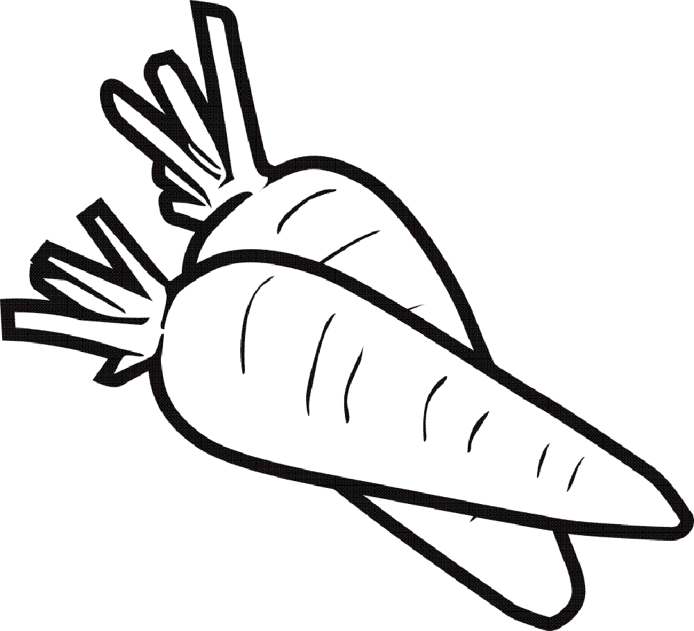 Carrot Coloring Sheet - Coloring Pages for Kids and for Adults