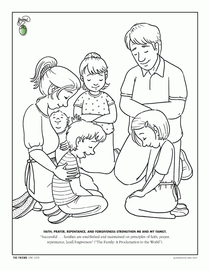 Bedtime Prayer Coloring Page - Coloring Pages For All Ages