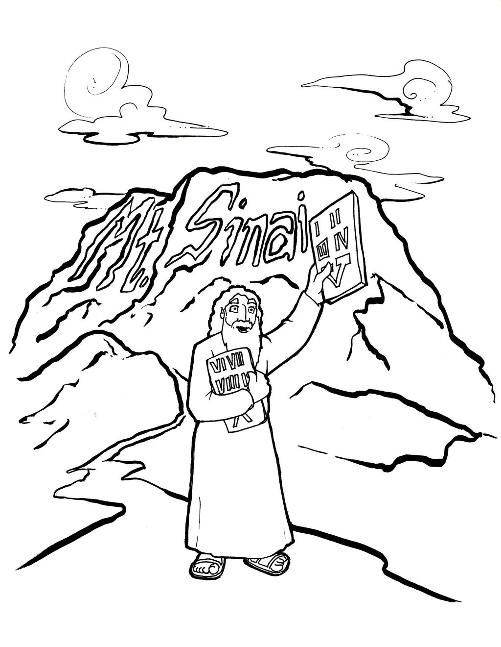 10 Commandments Coloring Page