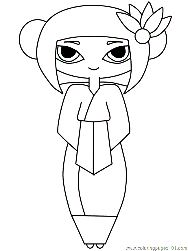 Geisha Coloring Page for Kids - Free Beautiful Ladies Printable Coloring  Pages Online for Kids - ColoringPages101.com | Coloring Pages for Kids