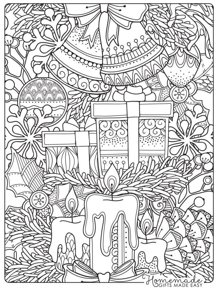 61 Free Christmas Coloring Pages for Adults in 2023 - Happier Human