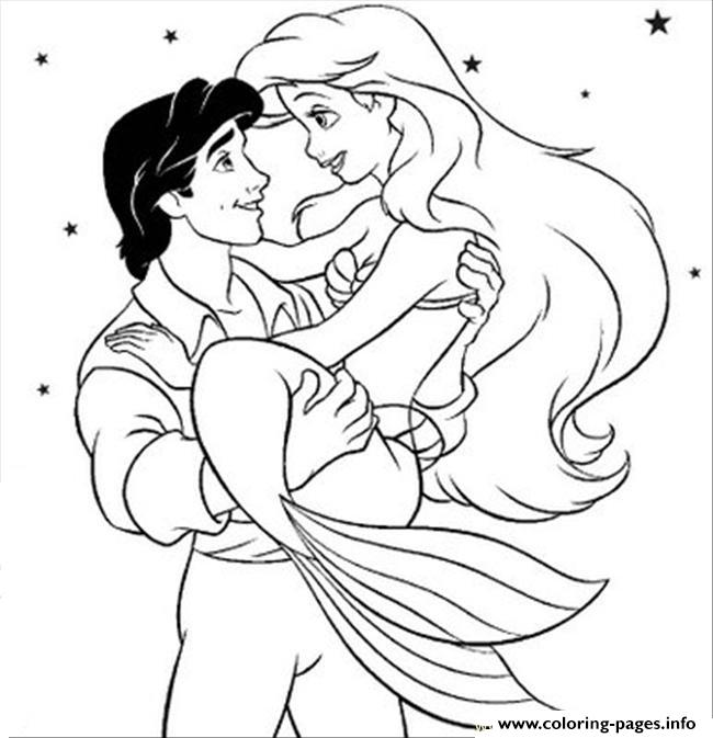 Eric Holding Ariel Disney Princess S8e49 Coloring Pages Printable