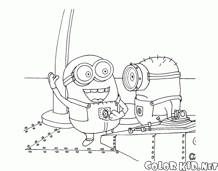 Coloring page - Engineer minion