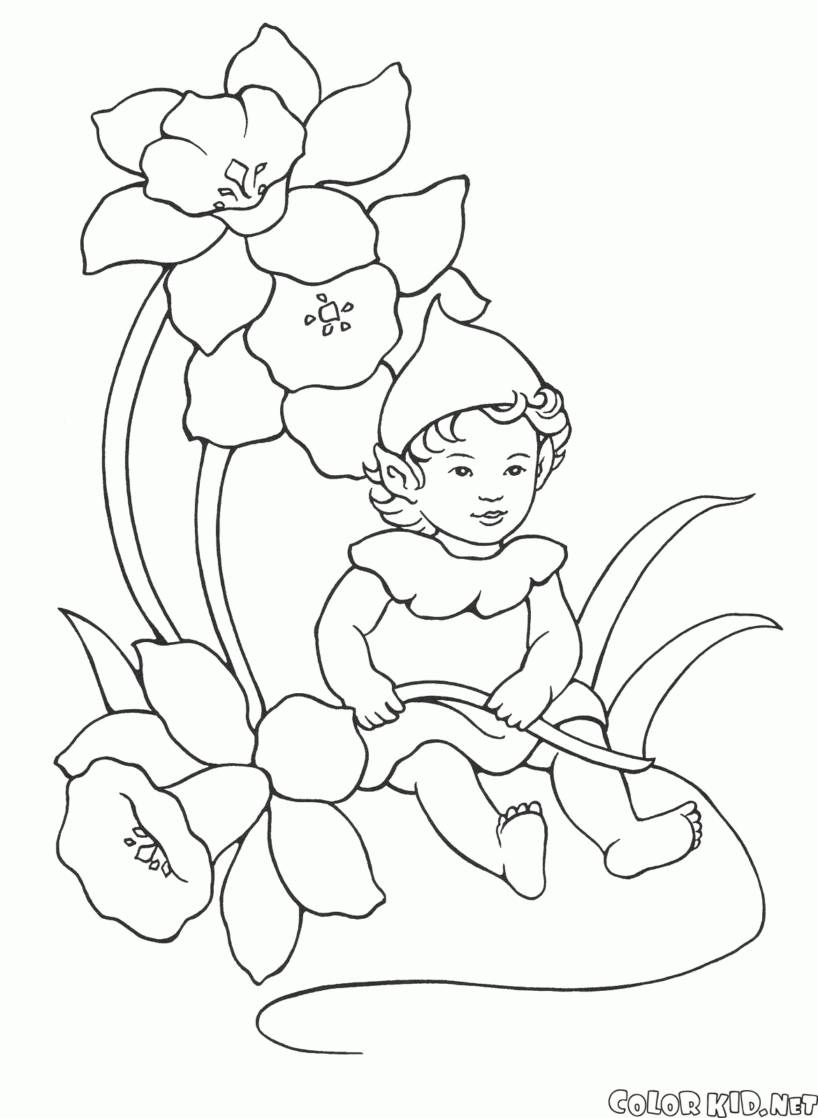 Coloring page - Baby Elf