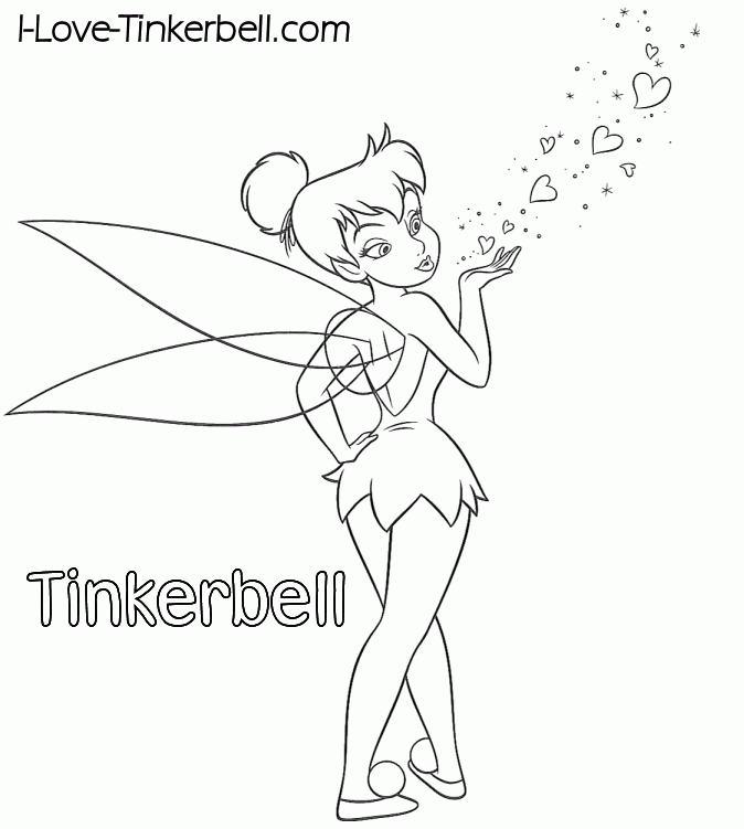 Tinkerbell Games - Coloring page 4