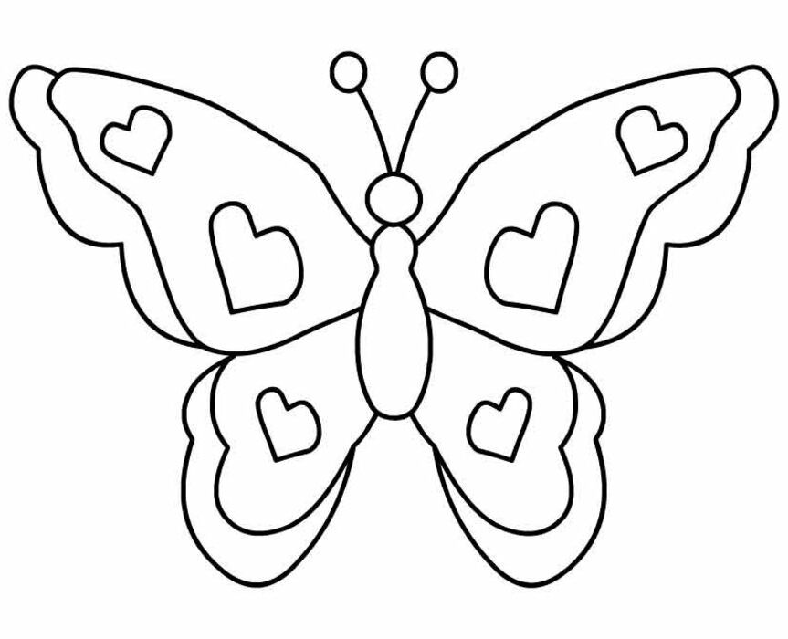 Butterfly Coloring Sheet | Coloring Pages For Girls | Kids 