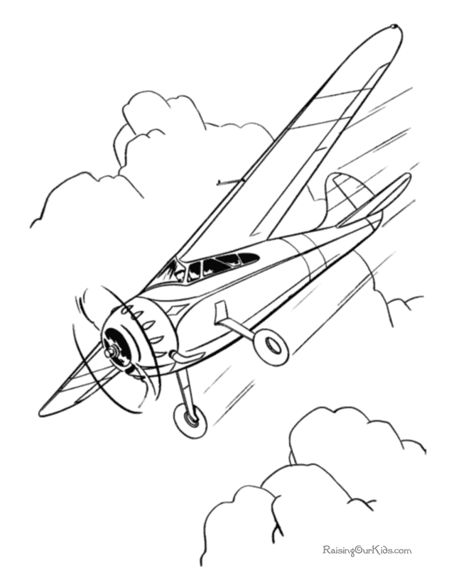 Airplane to print and color 015