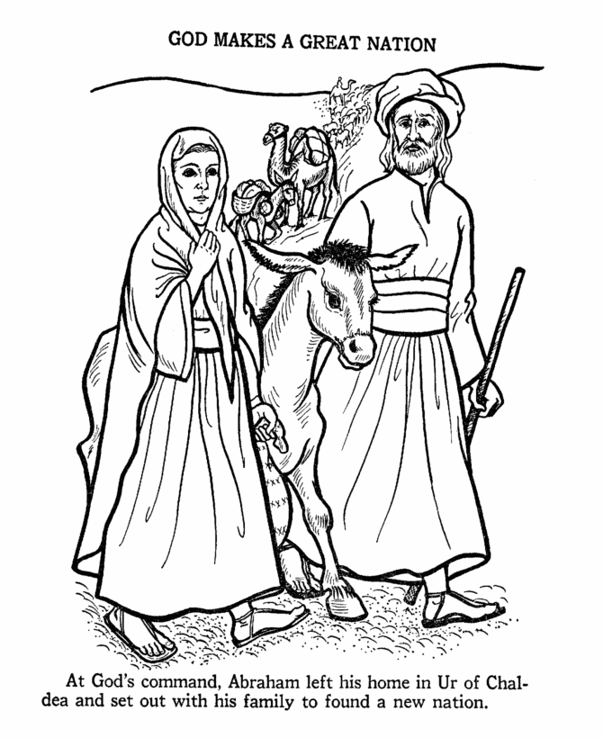 Abraham Bible Story Colouring Page | Bible Stories, & Pictures | Pint…