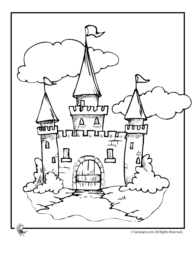 cartoons coloring pages cinderella castle