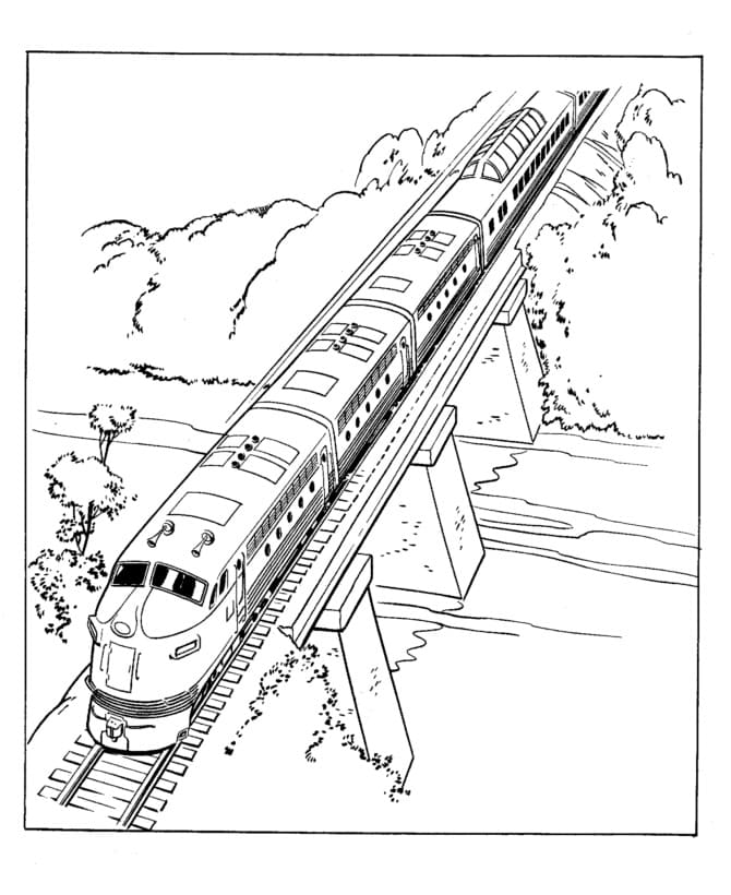 Speedy Train Coloring Pages