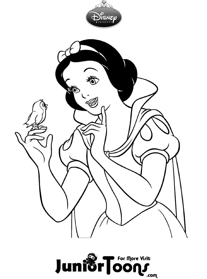 Cartoons Coloring Pages: Princess Snow White Coloring Pages