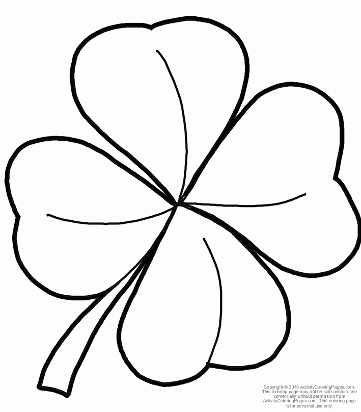 celebrity image gallery: Four Leaf Clover Coloring Pictures