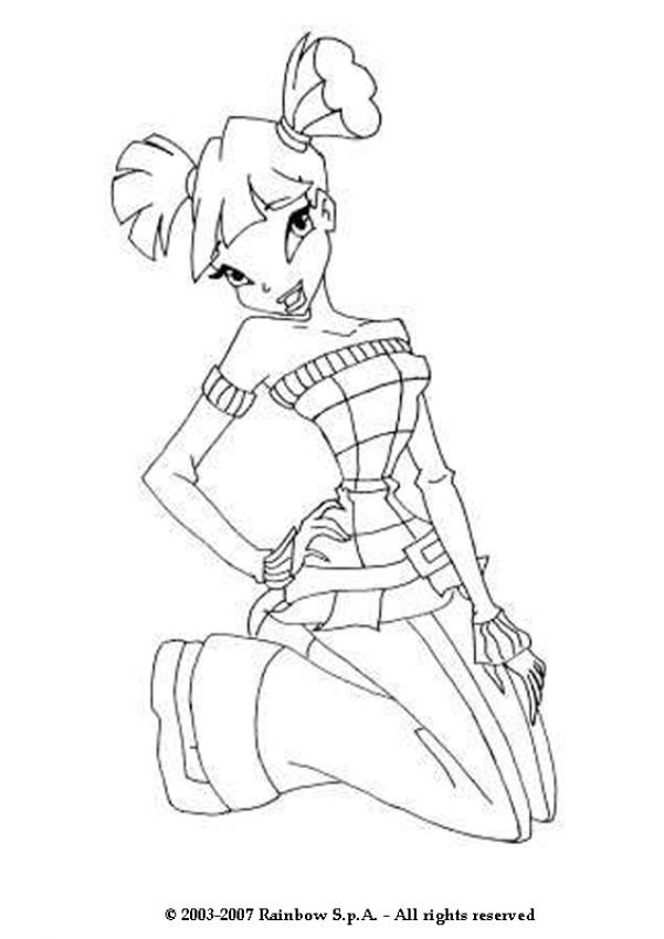 MUSA coloring pages - Musa from the Winx Club