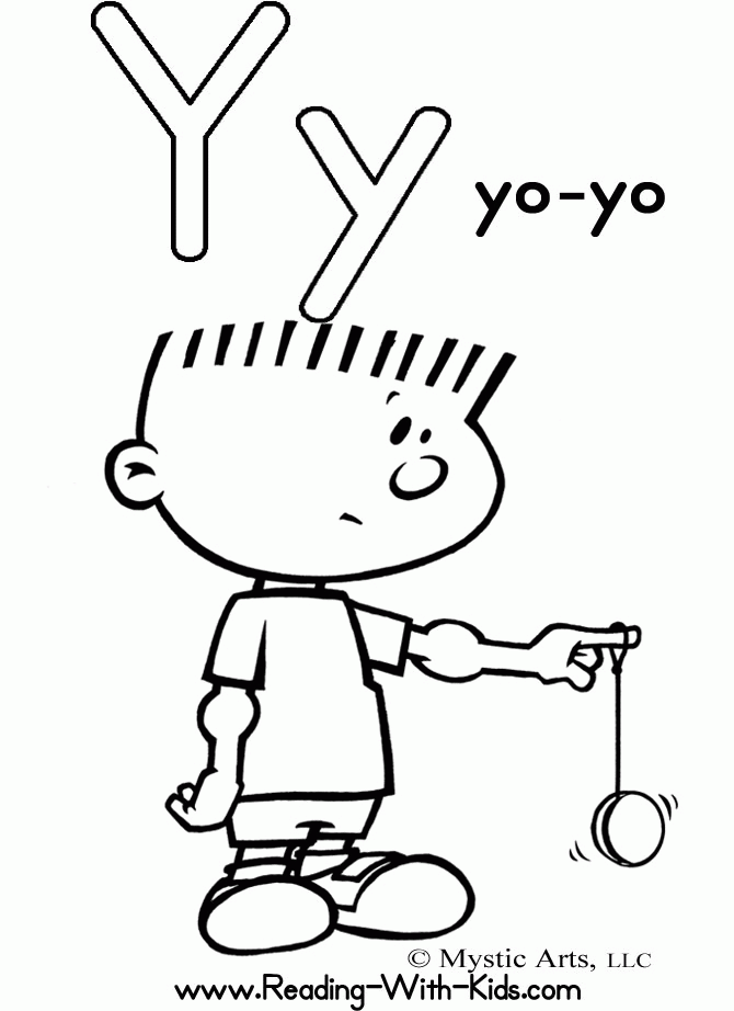 Coloring page Of Letter Y | Coloring Pages