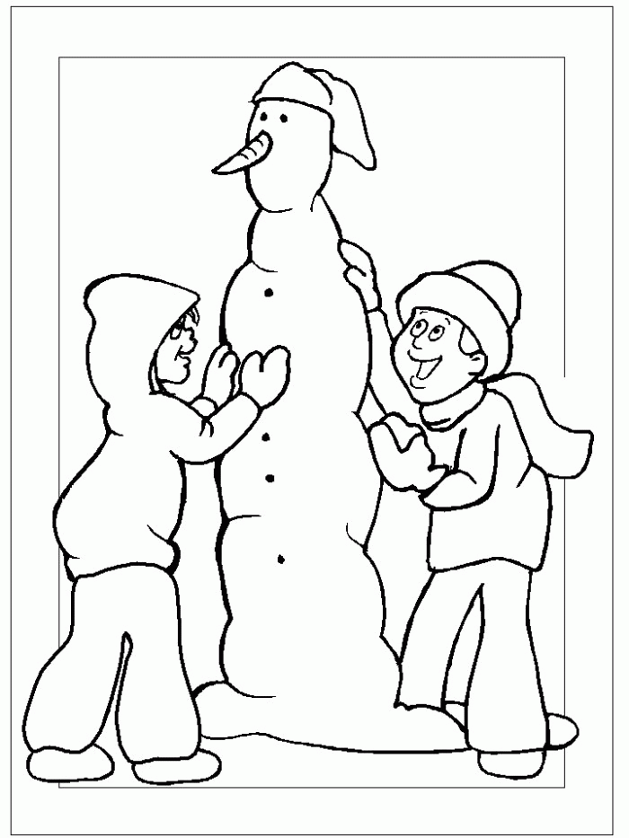 Snowman Coloring Pages - Christmas