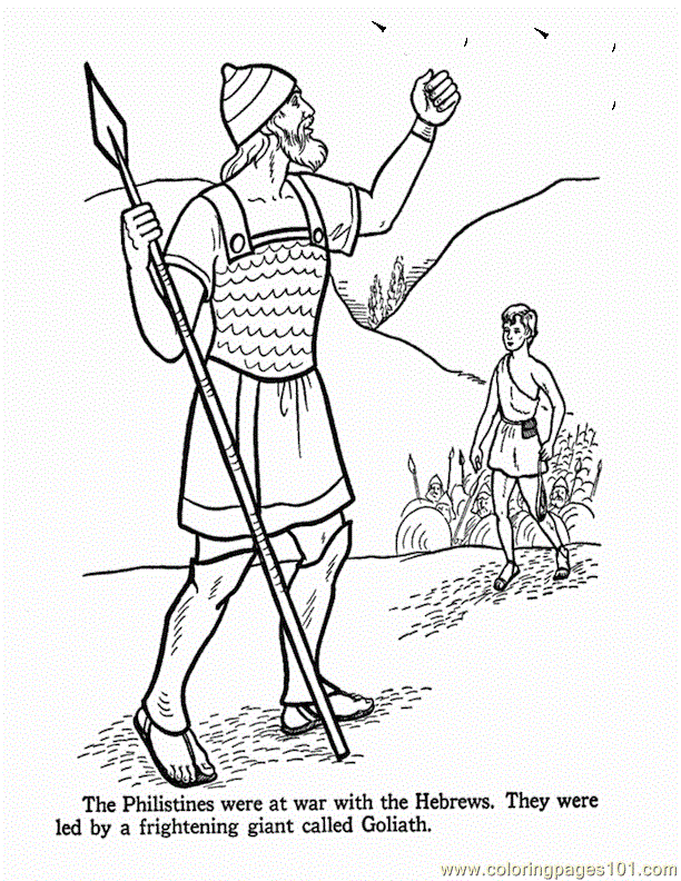 Coloring Pages David And Goliath 1 (Other > Religions) - free 