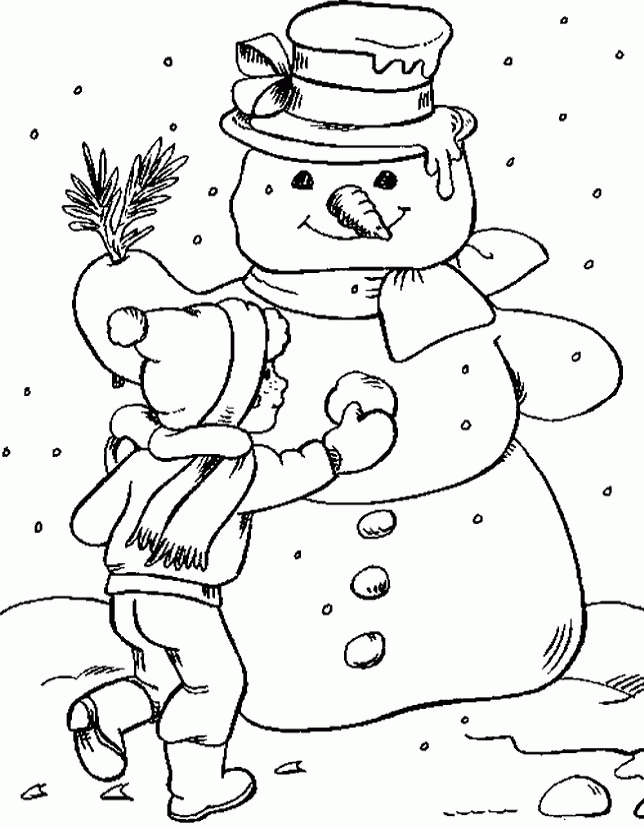 A Very Cold Winter Kids Coloring Pages - Winter Coloring Pages 