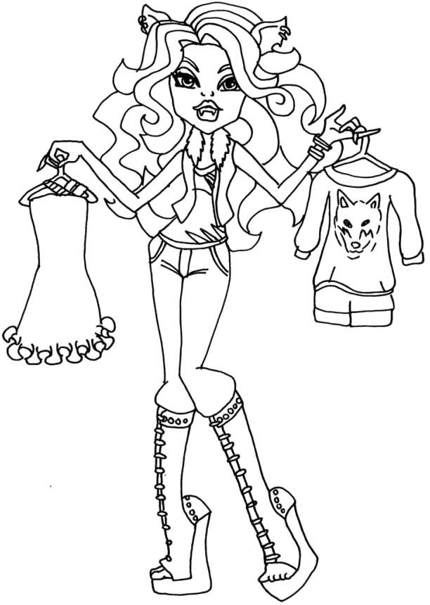 Monster High Fashion Clawdeen Coloring For Kids |Monster High 