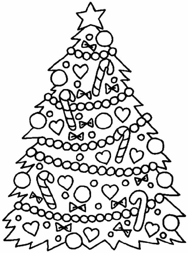 Christmas Tree Coloring Pages Printable #