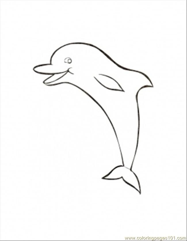 Coloring Pages Funny Dolphin Coloring Page (Mammals > Dolphin 